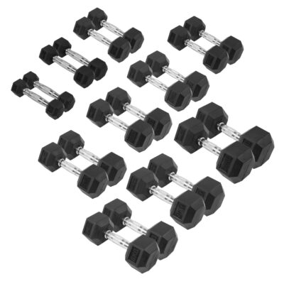 Hexagon håndvægte sæt - 1-10 kg