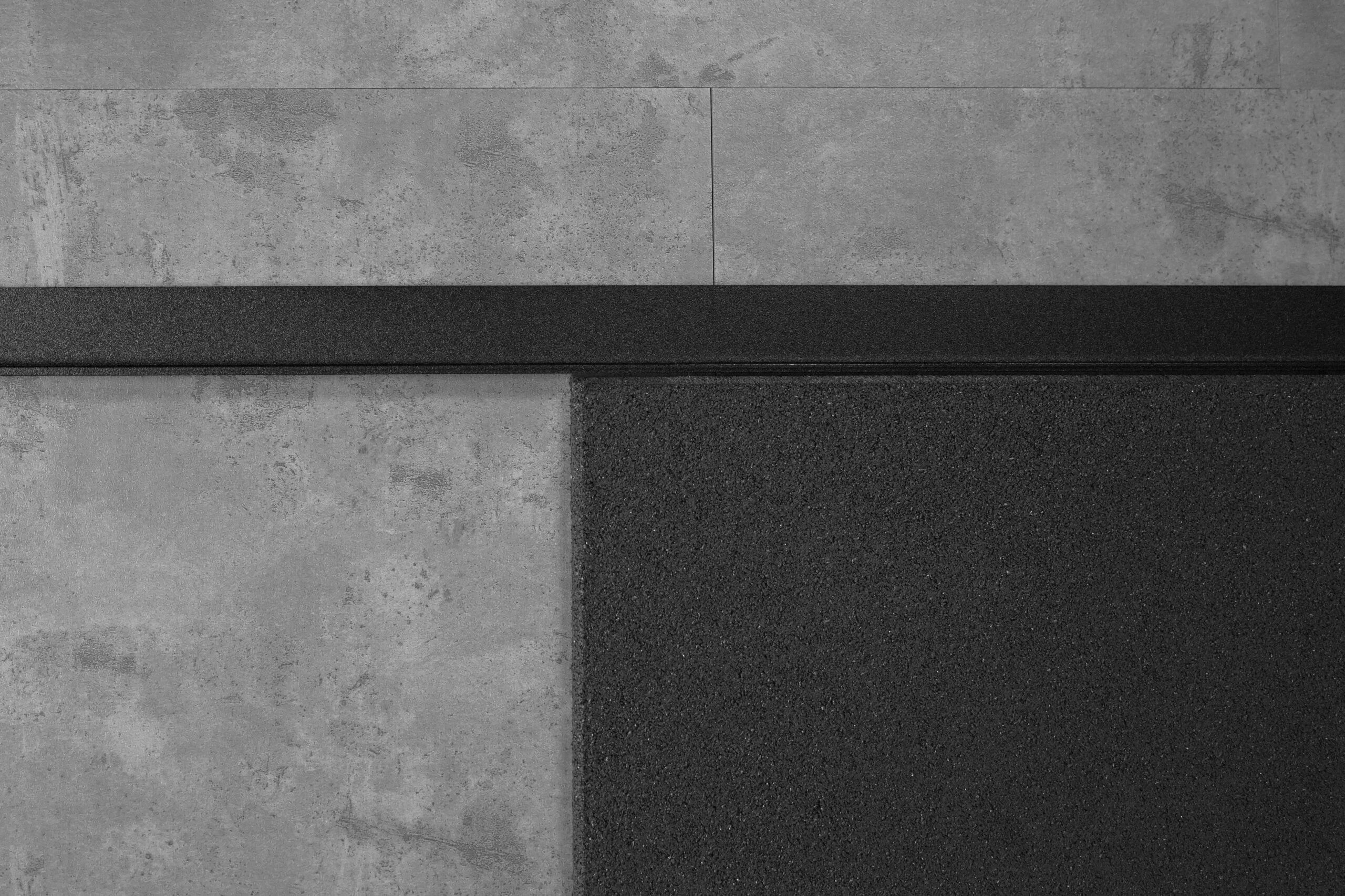 Kantliste til gummigulv - Stål Sort