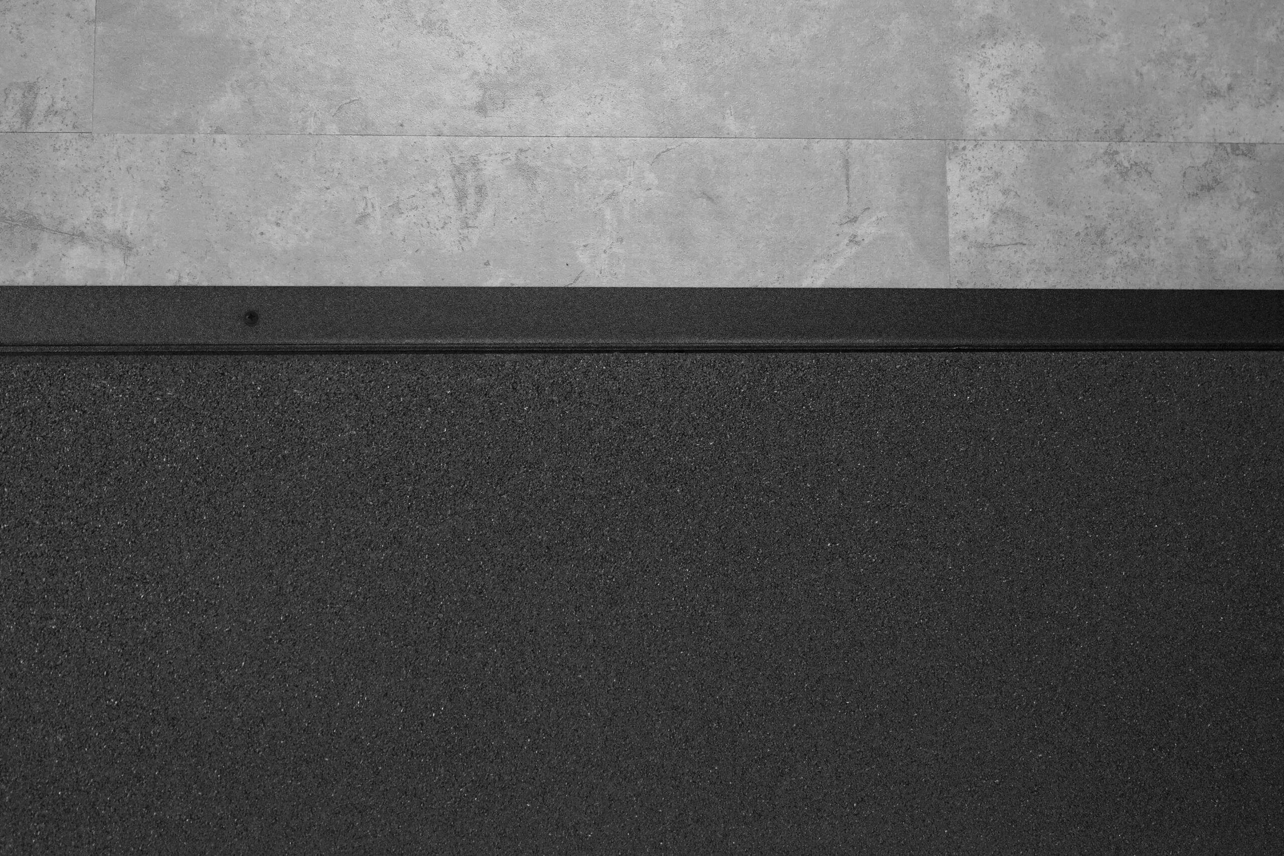 Kantliste til gummigulv - Stål Sort