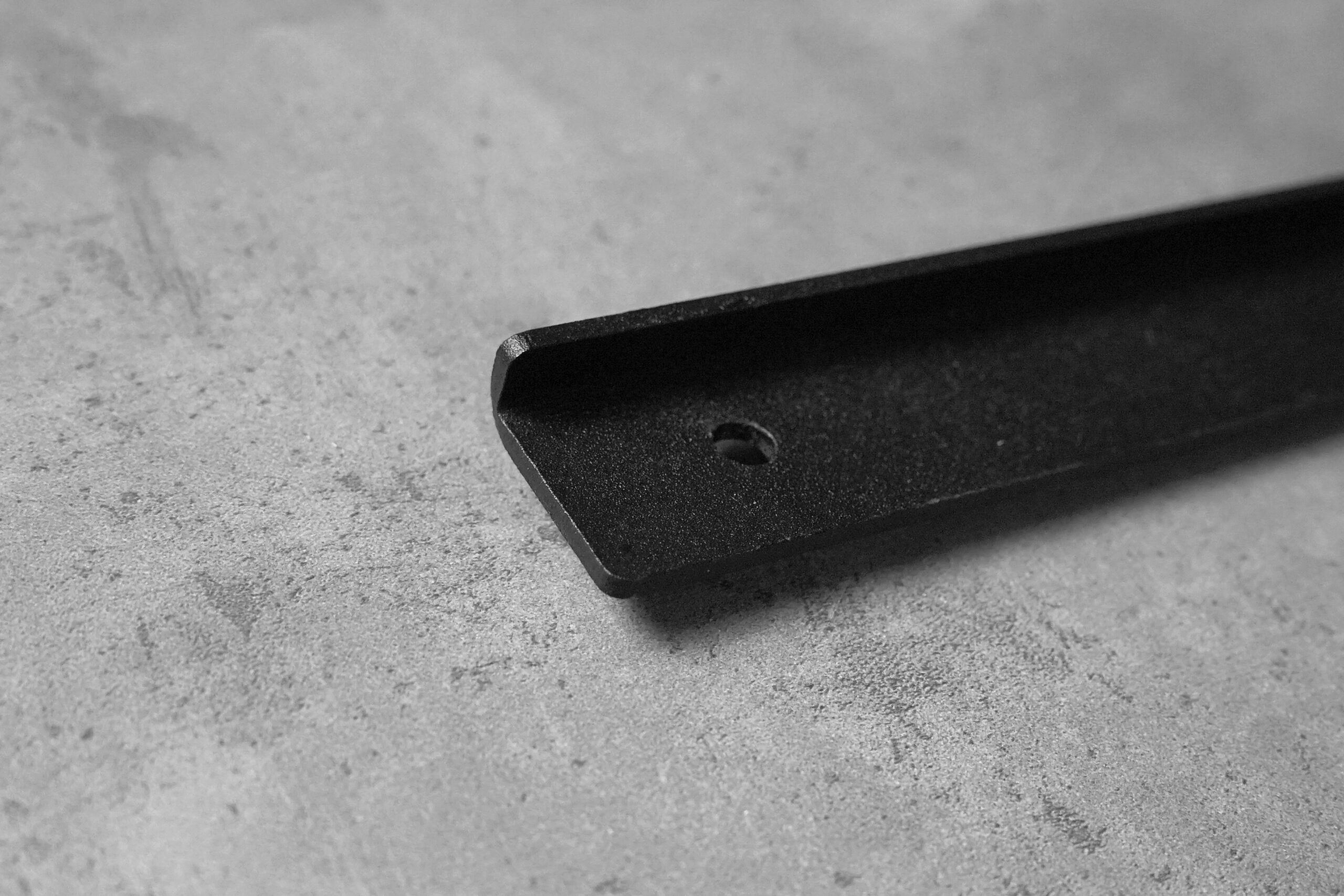 Kantliste til gummigulv - Stål - Sort