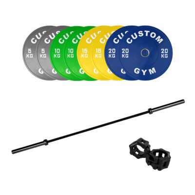 vægtstangssæt 100 kg plus 20 kg olympisk vægtstang