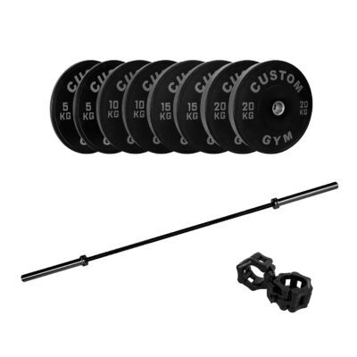 vægtstangssæt 100 kg plus 20 kg olympisk vægtstang