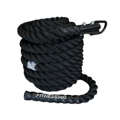 HYROX træningsreb 15 meter med håndtag og metalkrog til funktionel træning og slædetræk