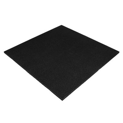 Sort gummiflise – 20 mm – 100×100 cm