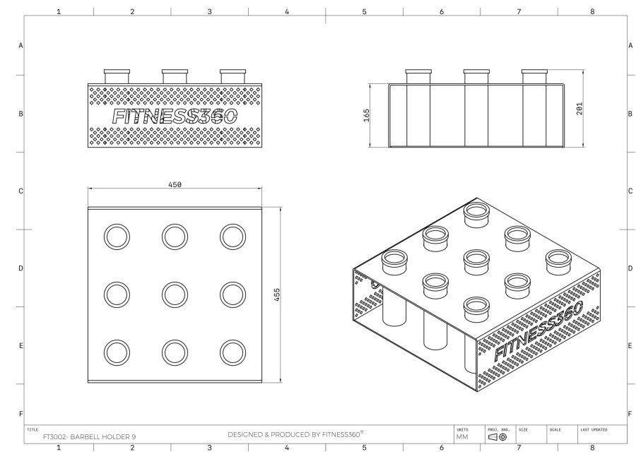 Fitness360 Barbell Holder 9 pcs