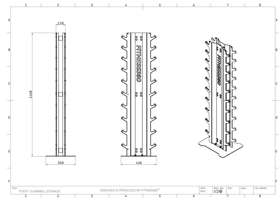 Fitness360 Dumbbell Storage