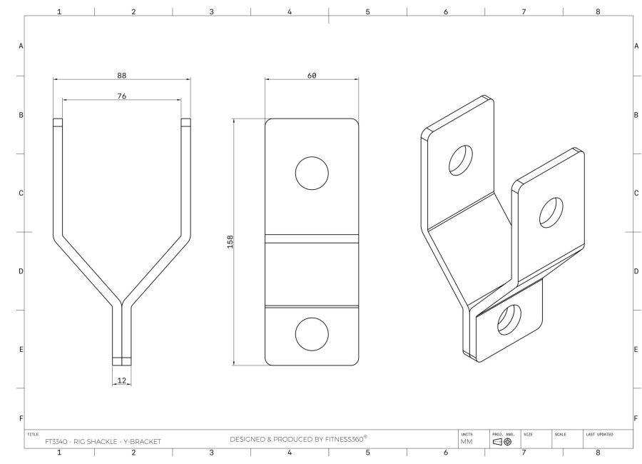 Fitness360 Rig Shackle - Y-Bracket